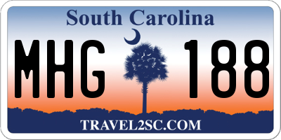 SC license plate MHG188