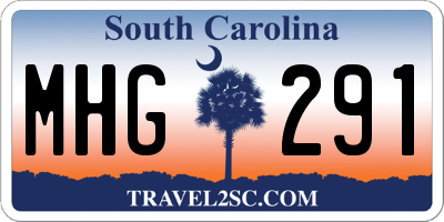 SC license plate MHG291
