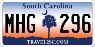 SC license plate MHG296