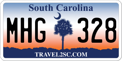 SC license plate MHG328
