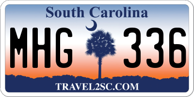 SC license plate MHG336