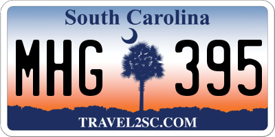 SC license plate MHG395