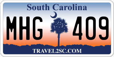 SC license plate MHG409
