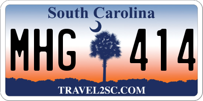 SC license plate MHG414