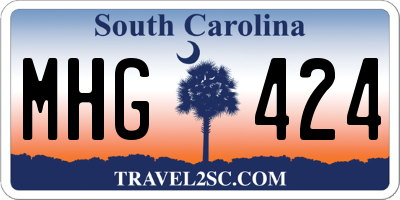 SC license plate MHG424