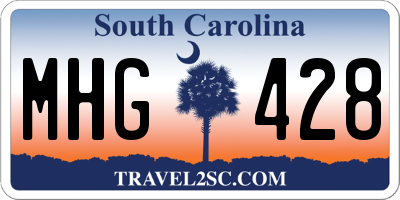SC license plate MHG428