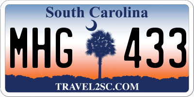 SC license plate MHG433