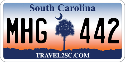SC license plate MHG442
