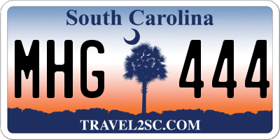 SC license plate MHG444