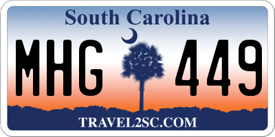 SC license plate MHG449