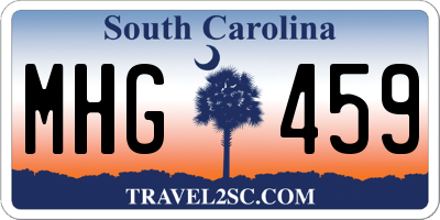 SC license plate MHG459