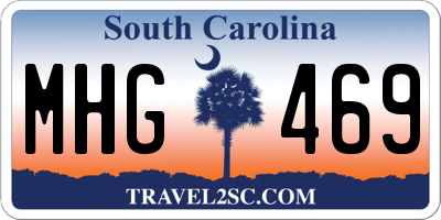 SC license plate MHG469