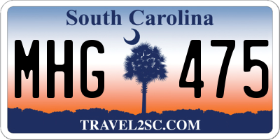 SC license plate MHG475