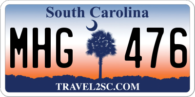 SC license plate MHG476