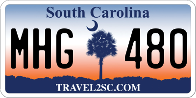 SC license plate MHG480