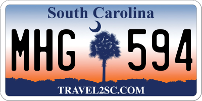 SC license plate MHG594