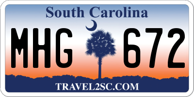 SC license plate MHG672
