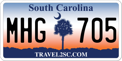 SC license plate MHG705