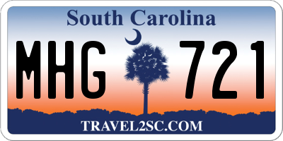 SC license plate MHG721
