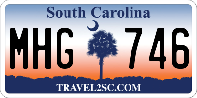 SC license plate MHG746