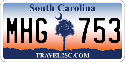 SC license plate MHG753