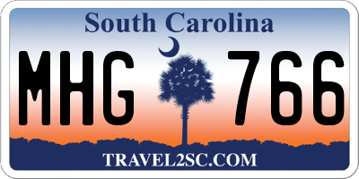 SC license plate MHG766