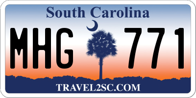 SC license plate MHG771