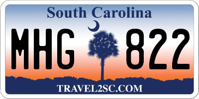 SC license plate MHG822