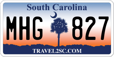 SC license plate MHG827