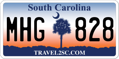 SC license plate MHG828