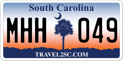 SC license plate MHH049