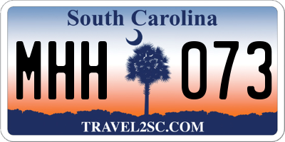 SC license plate MHH073