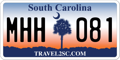 SC license plate MHH081