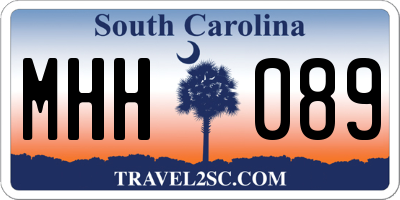 SC license plate MHH089