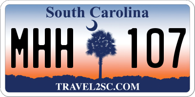 SC license plate MHH107