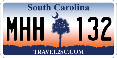 SC license plate MHH132