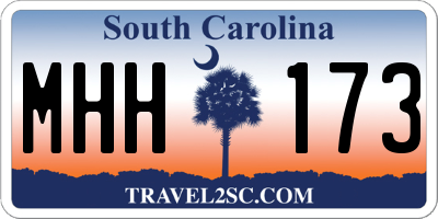 SC license plate MHH173