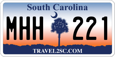 SC license plate MHH221