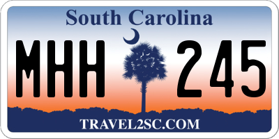 SC license plate MHH245