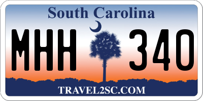 SC license plate MHH340