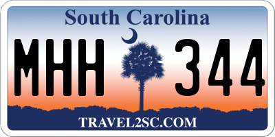 SC license plate MHH344