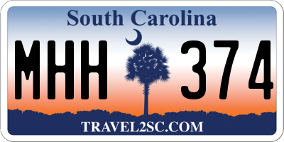 SC license plate MHH374