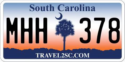 SC license plate MHH378