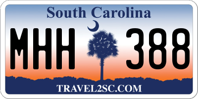 SC license plate MHH388