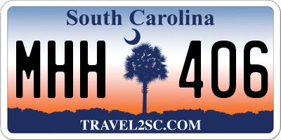 SC license plate MHH406