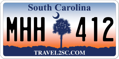 SC license plate MHH412