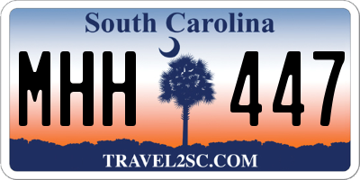 SC license plate MHH447