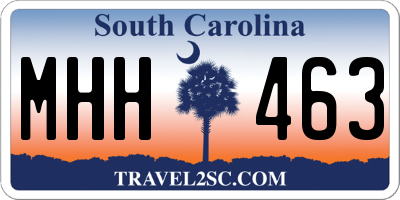 SC license plate MHH463