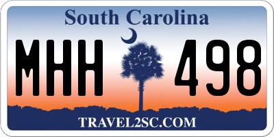 SC license plate MHH498