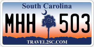 SC license plate MHH503